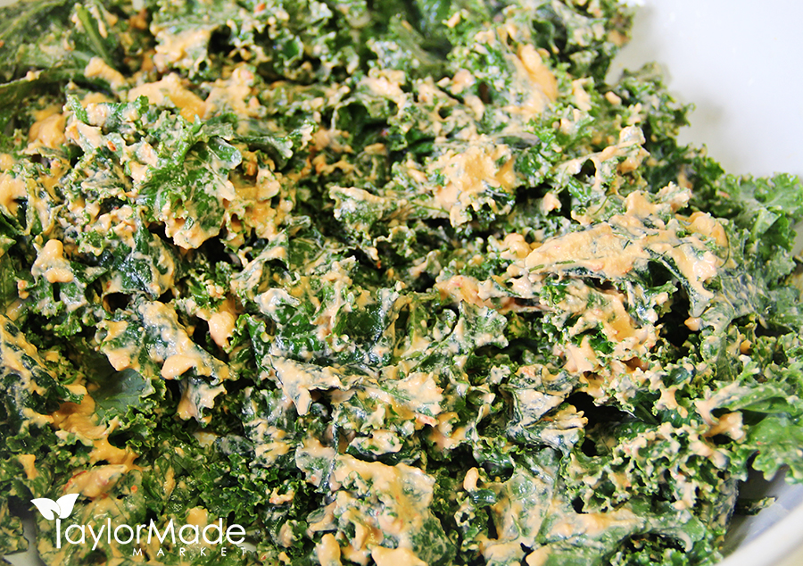 kale with cheese raw