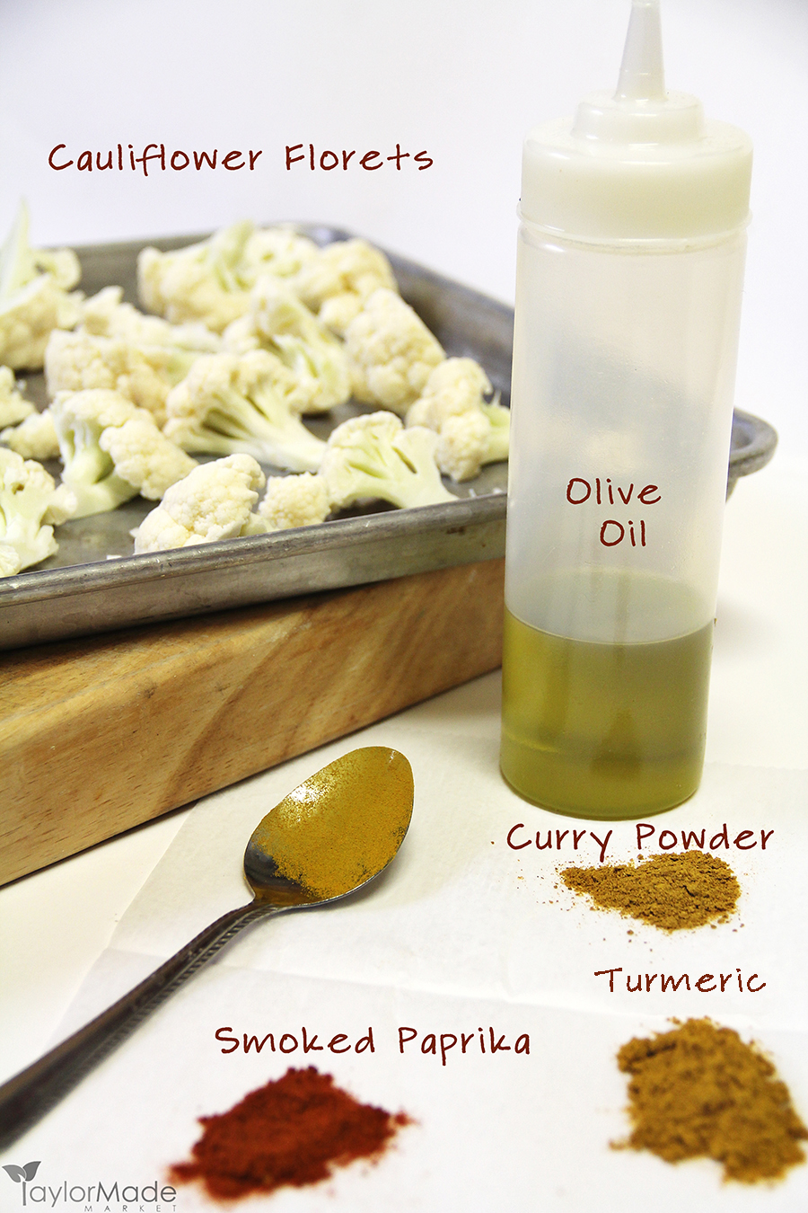 Curry Cauliflower & Spices Vertical