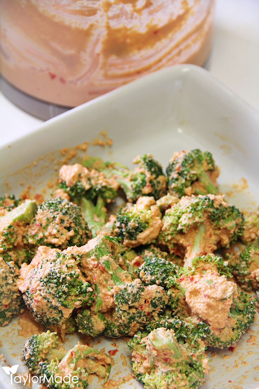 broccoli raw cheese sauce mixed vertical