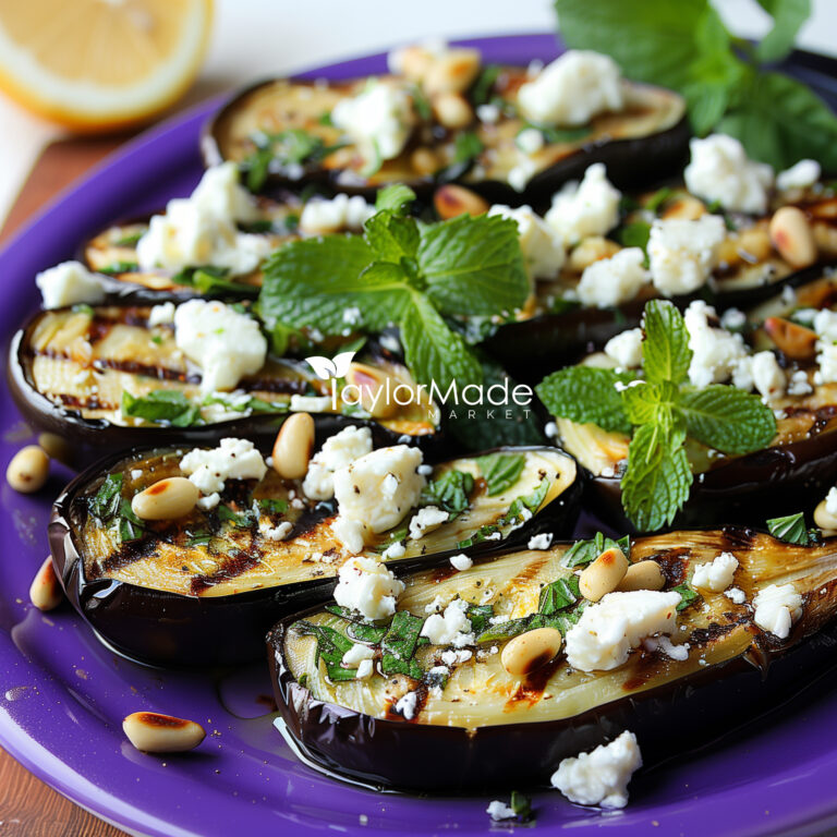Eggplant with Goat Cheese & Pine Nuts
