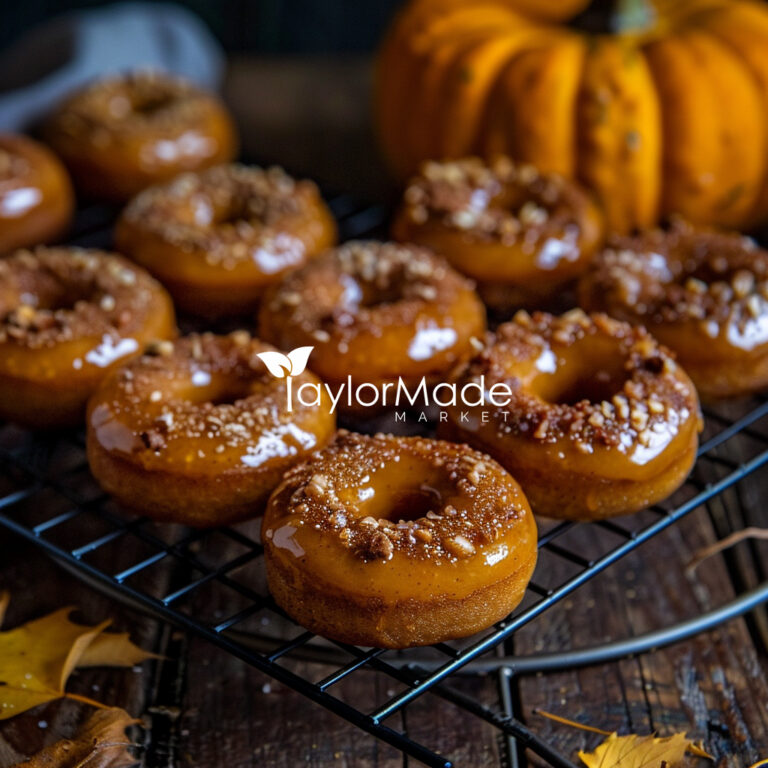 Baked Pumpkin Maple Doughnuts or donut holes – Vegan